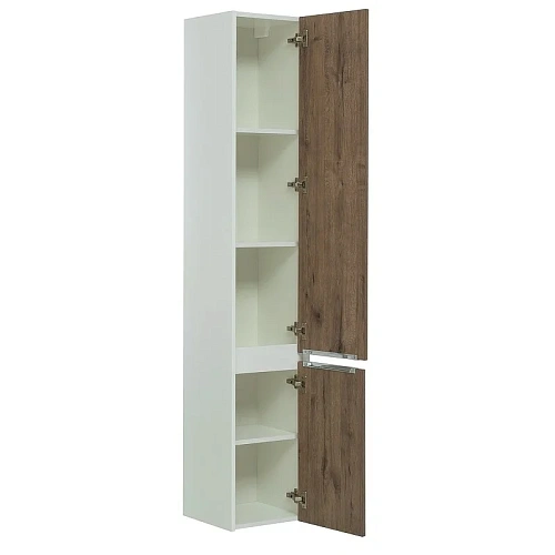 Шкаф-пенал Aquanet Клио 35 белый глянец/Дуб Веллингтон 00274750 Шкаф-пенал Aquanet Клио 35 белый глянец/Дуб Веллингтон 00274750