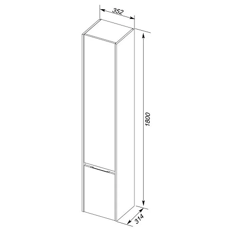Шкаф-пенал Aquanet Коста 35 белый/дуб антик 00188408 Шкаф-пенал Aquanet Коста 35 белый/дуб антик 00188408