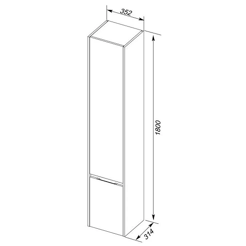 Шкаф-пенал Aquanet Коста 35 белый/дуб антик 00188408 Шкаф-пенал Aquanet Коста 35 белый/дуб антик 00188408