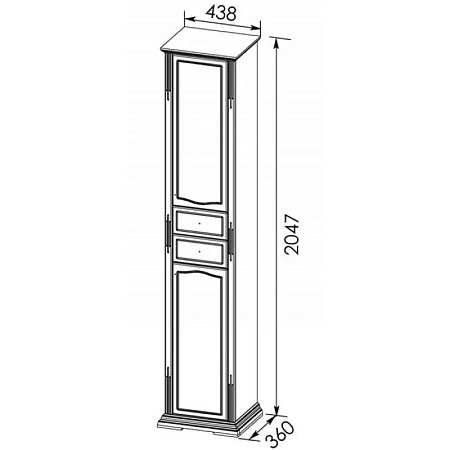 Шкаф-пенал Aquanet Лагуна 40 белый 00175307 Шкаф-пенал Aquanet Лагуна 40 белый 00175307