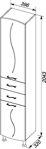 Шкаф-пенал Aquanet Моника 40 белый 00186777 Шкаф-пенал Aquanet Моника 40 белый 00186777