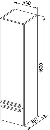 Шкаф-пенал Aquanet Нота 40 белый 00165407 Шкаф-пенал Aquanet Нота 40 белый 00165407