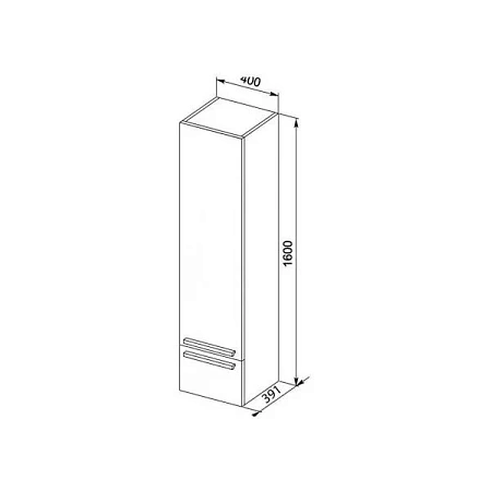 Шкаф-пенал Aquanet Нота 40 венге 00159112 Шкаф-пенал Aquanet Нота 40 венге 00159112