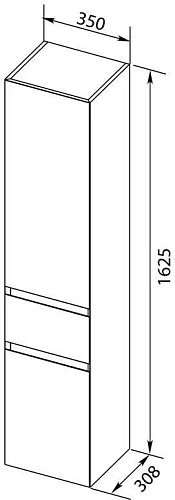 Шкаф-пенал Aquanet Нью-Йорк 35 орех 00203956 Шкаф-пенал Aquanet Нью-Йорк 35 орех 00203956