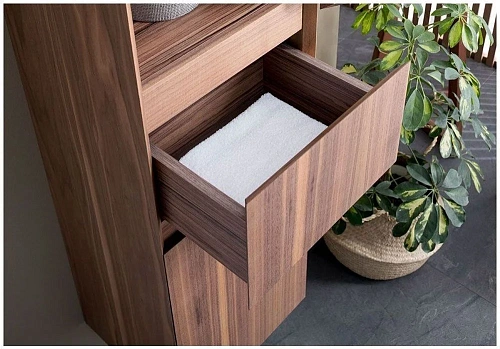 Шкаф-пенал Aquanet Нью-Йорк 35 орех 00203956 Шкаф-пенал Aquanet Нью-Йорк 35 орех 00203956