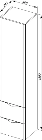 Шкаф-пенал Aquanet Орлеан 40 белый 00183079 Шкаф-пенал Aquanet Орлеан 40 белый 00183079