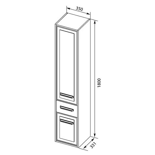 Шкаф-пенал Aquanet Остин 35 дуб кантербери/белый 00200920 Шкаф-пенал Aquanet Остин 35 дуб кантербери/белый 00200920