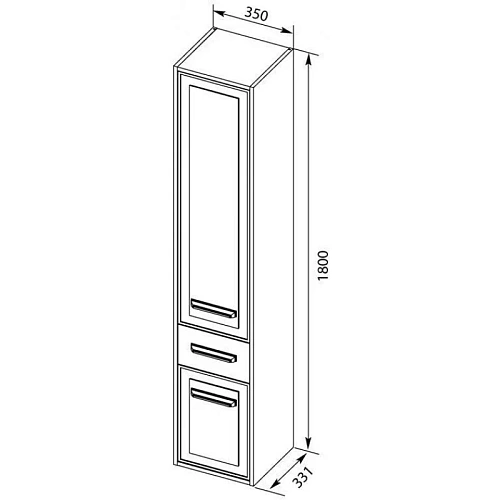 Шкаф-пенал Aquanet Остин 35 дуб сонома/белый 00203912 Шкаф-пенал Aquanet Остин 35 дуб сонома/белый 00203912