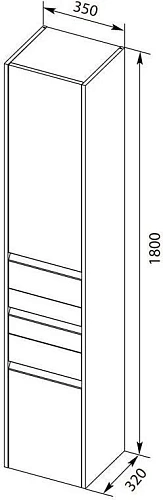 Шкаф-пенал Aquanet Палермо 35 L белый глянец 00237410 Шкаф-пенал Aquanet Палермо 35 L белый глянец 00237410