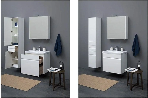 Шкаф-пенал Aquanet Палермо 35 L белый глянец 00237410 Шкаф-пенал Aquanet Палермо 35 L белый глянец 00237410