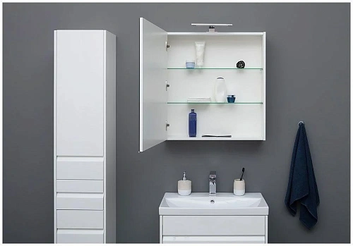 Шкаф-пенал Aquanet Палермо 35 L белый глянец 00237410 Шкаф-пенал Aquanet Палермо 35 L белый глянец 00237410