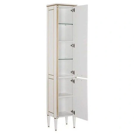 Шкаф-пенал Aquanet Паола 40 белый/золото 00186112 Шкаф-пенал Aquanet Паола 40 белый/золото 00186112