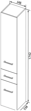 Шкаф-пенал Aquanet Порто 35 белый 00195732 Шкаф-пенал Aquanet Порто 35 белый 00195732