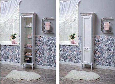 Шкаф-пенал Aquanet Селена 40 L белый/серебро 00201645 Шкаф-пенал Aquanet Селена 40 L белый/серебро 00201645