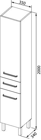 Шкаф-пенал Aquanet Сиена 35 R б/к белый (напольный) 00189248 Шкаф-пенал Aquanet Сиена 35 R б/к белый (напольный) 00189248