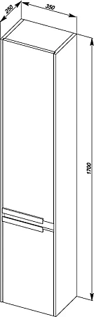 Шкаф-пенал Aquanet Тиволи 35 белый 00180069 Шкаф-пенал Aquanet Тиволи 35 белый 00180069