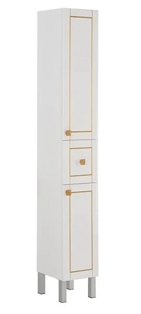 Шкаф-пенал Aquanet Честер 30 белый/золото 00186093 Шкаф-пенал Aquanet Честер 30 белый/золото 00186093