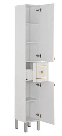 Шкаф-пенал Aquanet Честер 30 белый/золото 00186093 Шкаф-пенал Aquanet Честер 30 белый/золото 00186093