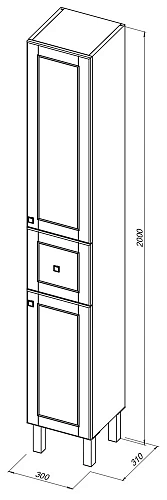 Шкаф-пенал Aquanet Эрвин 30 белый 00260309 Шкаф-пенал Aquanet Эрвин 30 белый 00260309