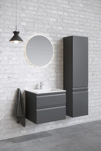 Шкаф-пенал Aquatek ВЕГА 35см AQ70035L-MG серый матовый, петли слева Шкаф-пенал Aquatek ВЕГА 35см AQ70035L-MG серый матовый, петли слева