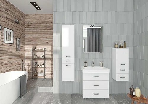 Шкаф-пенал Aquaton Америна 34 подвесной белый 1A135203AM010 Шкаф-пенал Aquaton Америна 34 подвесной белый 1A135203AM010