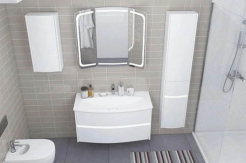 Шкаф-пенал Aquaton Астера левый белый 1A195403AS01L Шкаф-пенал Aquaton Астера левый белый 1A195403AS01L