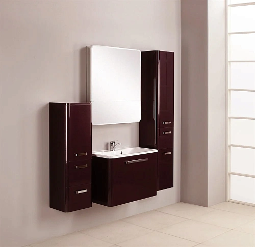 Шкаф-пенал Aquaton Валенсия (1A123903VA34R) правосторонний, гранат Шкаф-пенал Aquaton Валенсия (1A123903VA34R) правосторонний, гранат