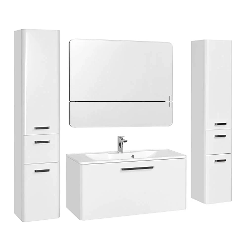 Шкаф-пенал Aquaton Валенсия левая белый жемчуг подвесной 1A123803VAG3L Шкаф-пенал Aquaton Валенсия левая белый жемчуг подвесной 1A123803VAG3L