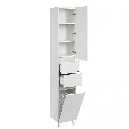 Шкаф-пенал Aquaton Дакота белый, выбеленное дерево 1A203203DAAY0 Шкаф-пенал Aquaton Дакота белый, выбеленное дерево 1A203203DAAY0