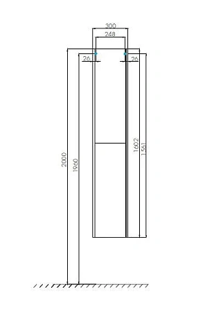 Шкаф-пенал Aquaton Йорк белый, дуб сонома 1A171203YOAD0 Шкаф-пенал Aquaton Йорк белый, дуб сонома 1A171203YOAD0