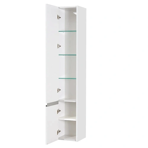 Шкаф-пенал Aquaton Капри левый белый глянец 1A230503KP01L Шкаф-пенал Aquaton Капри левый белый глянец 1A230503KP01L