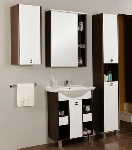 Шкаф-пенал Aquaton Крит (1A152503KT50L) левосторонний, венге Шкаф-пенал Aquaton Крит (1A152503KT50L) левосторонний, венге