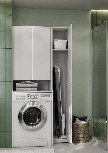 Шкаф-пенал Aquaton Лондри белая, узкая 1A260603LH010 Шкаф-пенал Aquaton Лондри белая, узкая 1A260603LH010