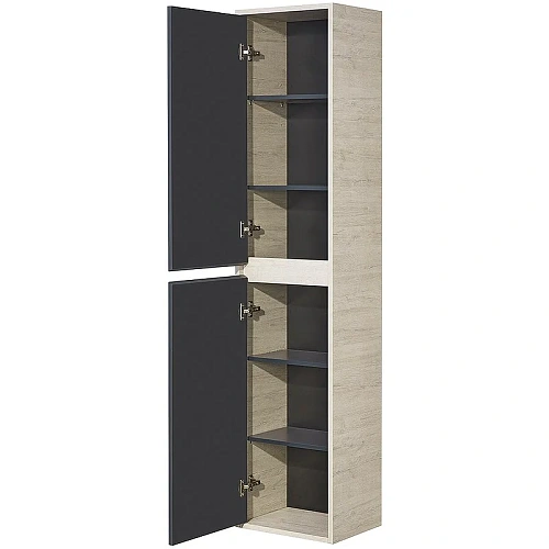 Шкаф-пенал Aquaton Лофт Урбан серый графит, дуб орегон 1A248103LQX60 Шкаф-пенал Aquaton Лофт Урбан серый графит, дуб орегон 1A248103LQX60