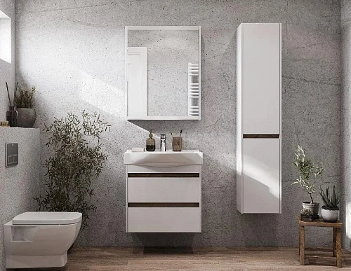 Шкаф-пенал Aquaton Нортон белая левая 1A249403NT01L Шкаф-пенал Aquaton Нортон белая левая 1A249403NT01L