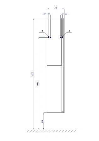 Шкаф-пенал Aquaton Рене белый, грецкий орех 1A222003NRC80 Шкаф-пенал Aquaton Рене белый, грецкий орех 1A222003NRC80