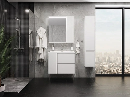 Шкаф-пенал Aquaton Стоун левый белый 1A228403SX01L Шкаф-пенал Aquaton Стоун левый белый 1A228403SX01L