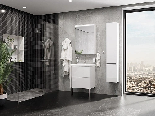 Шкаф-пенал Aquaton Стоун левый белый 1A228403SX01L Шкаф-пенал Aquaton Стоун левый белый 1A228403SX01L