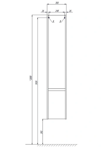 Шкаф-пенал Aquaton Стоун левый белый 1A228403SX01L Шкаф-пенал Aquaton Стоун левый белый 1A228403SX01L