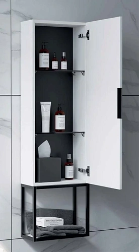 Шкаф-пенал Aqwella Clarberg Logic 35 LOG0435 подвесной правый/левый, белый, 350х1200х165 мм Шкаф-пенал Aqwella Clarberg Logic 35 LOG0435 подвесной правый/левый, белый, 350х1200х165 мм