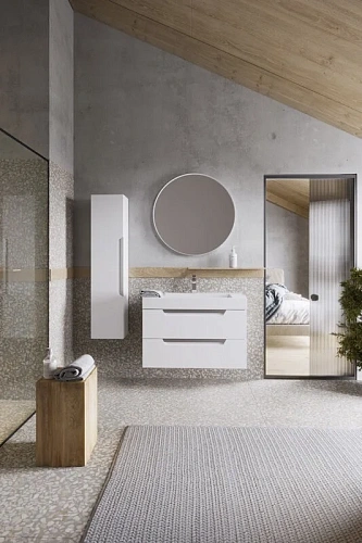 Шкаф-пенал Aqwella Cube CUB0503W подвесной, белый Шкаф-пенал Aqwella Cube CUB0503W подвесной, белый