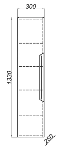 Шкаф-пенал Aqwella Cube CUB0503W подвесной, белый Шкаф-пенал Aqwella Cube CUB0503W подвесной, белый