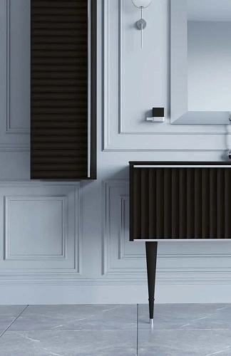 Шкаф-пенал Armadi Art Canale 846-BCR черный+хром без ножек Шкаф-пенал Armadi Art Canale 846-BCR черный+хром без ножек