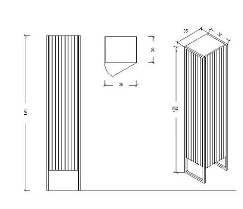 Шкаф-пенал Armadi Art MONACO 868-BG-R черный глянец + золото R Шкаф-пенал Armadi Art MONACO 868-BG-R черный глянец + золото R