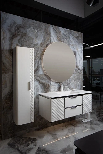 Шкаф-пенал Armadi Art ROMBO 779-WCR белый матовый/хром Шкаф-пенал Armadi Art ROMBO 779-WCR белый матовый/хром