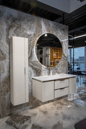 Шкаф-пенал Armadi Art ROMBO 779-WCR белый матовый/хром Шкаф-пенал Armadi Art ROMBO 779-WCR белый матовый/хром