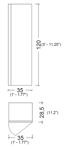 Шкаф-пенал Armadi Art Vallessi 120*35*28,5см, дуб светлый (матовый, фактурный) 836-L Шкаф-пенал Armadi Art Vallessi 120*35*28,5см, дуб светлый (матовый, фактурный) 836-L