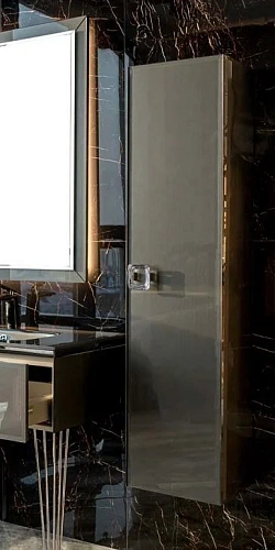 Шкаф-пенал Boheme Lucido глянцевый графит RAL9005 772-GR Шкаф-пенал Boheme Lucido глянцевый графит RAL9005 772-GR