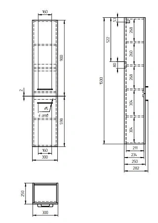 Шкаф-пенал Cersanit LARA 30 (SL-LAR/Wh) универсальный белый SB-SL-LAR/Wh Шкаф-пенал Cersanit LARA 30 (SL-LAR/Wh) универсальный белый SB-SL-LAR/Wh