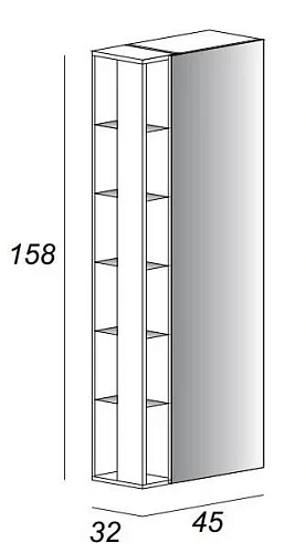 Шкаф-пенал CEZARES 53171 320x450 мм Шкаф-пенал CEZARES 53171 320x450 мм